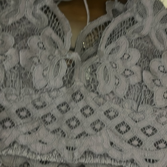 FP One Adella Bralette Lace Bralette in Gray Sz sm (light grey ) - Picture 5 of 7
